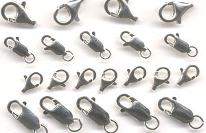 a group of metal clasps
