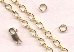 gold filled clasp gold-filled chain and GF open jump rings