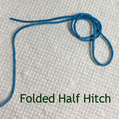 how to tie half hitch knot folded cord