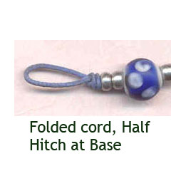 how to tie half hitch knot folded cord tightened