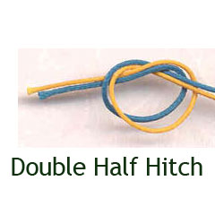 how to tie half hitch knot connect two cords