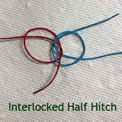 how to tie half hitch knot two interlocked cords
