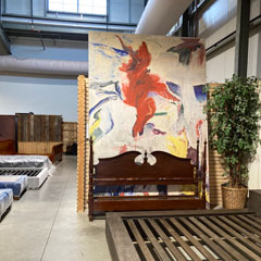 very large abstract artwork on canvas