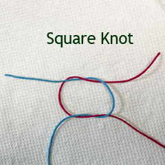 how to tie square knot