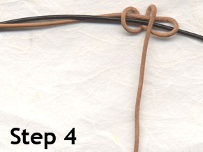 sliding knot tutorial step 4 - continue to wrap the knot shape