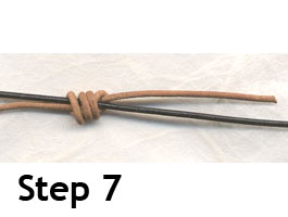 sliding knot tutorial step 7 - tighten the knot