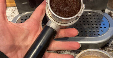 used coffee grounds from espresso machine