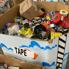 a big box full of tape