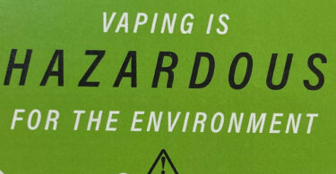 warning sign vaping is bad for the environment