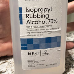 isopropyl alcohol removes sticky adhesive