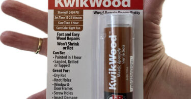 jb weld kwikwood held in hand