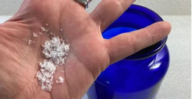 flaky Maldon Salt in palm of hand
