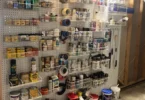 diy storage solutions wire rack peg board wall