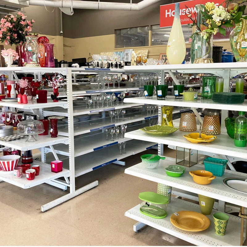 organized housewares show shopping benefits of thrifting