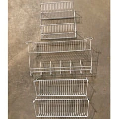 white wire wall racks