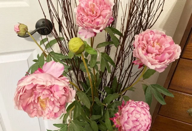 clean artificial flowers finished project