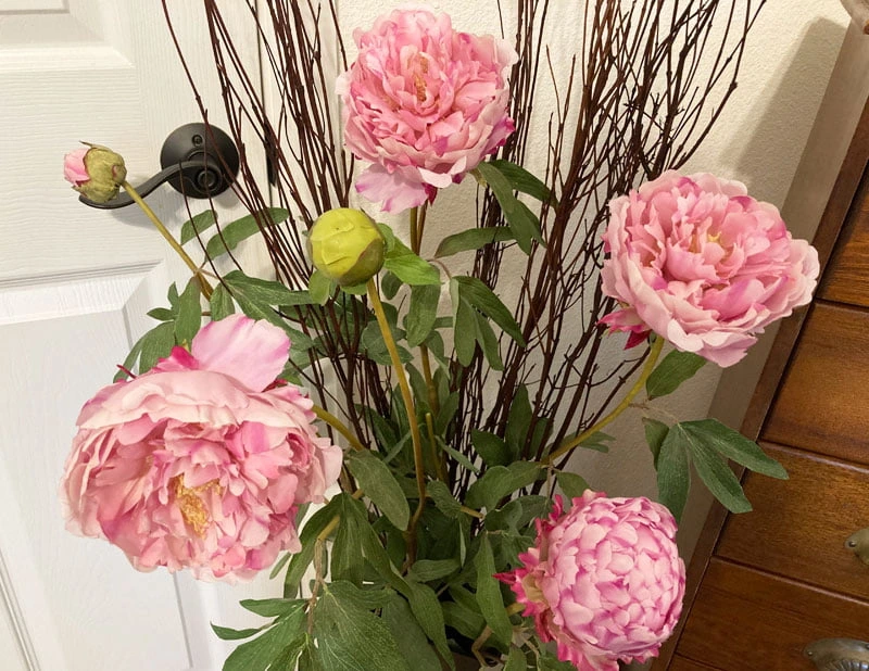 clean artificial flowers finished project