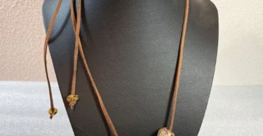 sliding knot adjustable length necklace finished sliding bead