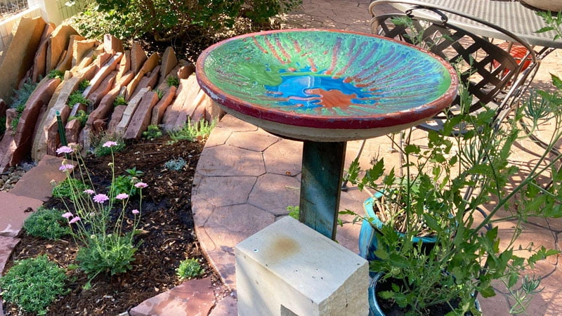 epoxy resin color finished basin of birdbath