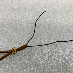 sliding knot adjustable necklace testing two thicknesses of cord in sliding bead