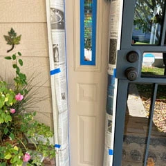 side panel to front door ready to paint