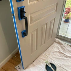 painting your front door preparation to paint is complete