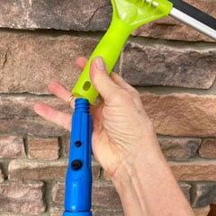 attaching a slide on tool onto extension pole