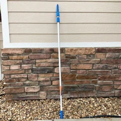 appearance of extension pole gutter cleaning tool when contracted