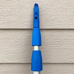 detail of attachment points on extension pole